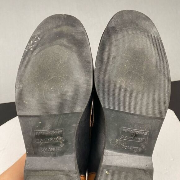 LL Bean Men's Size 10.5M Slip On Loafers Black Brown Leather,Comfort,Preppy - Picture 8 of 16